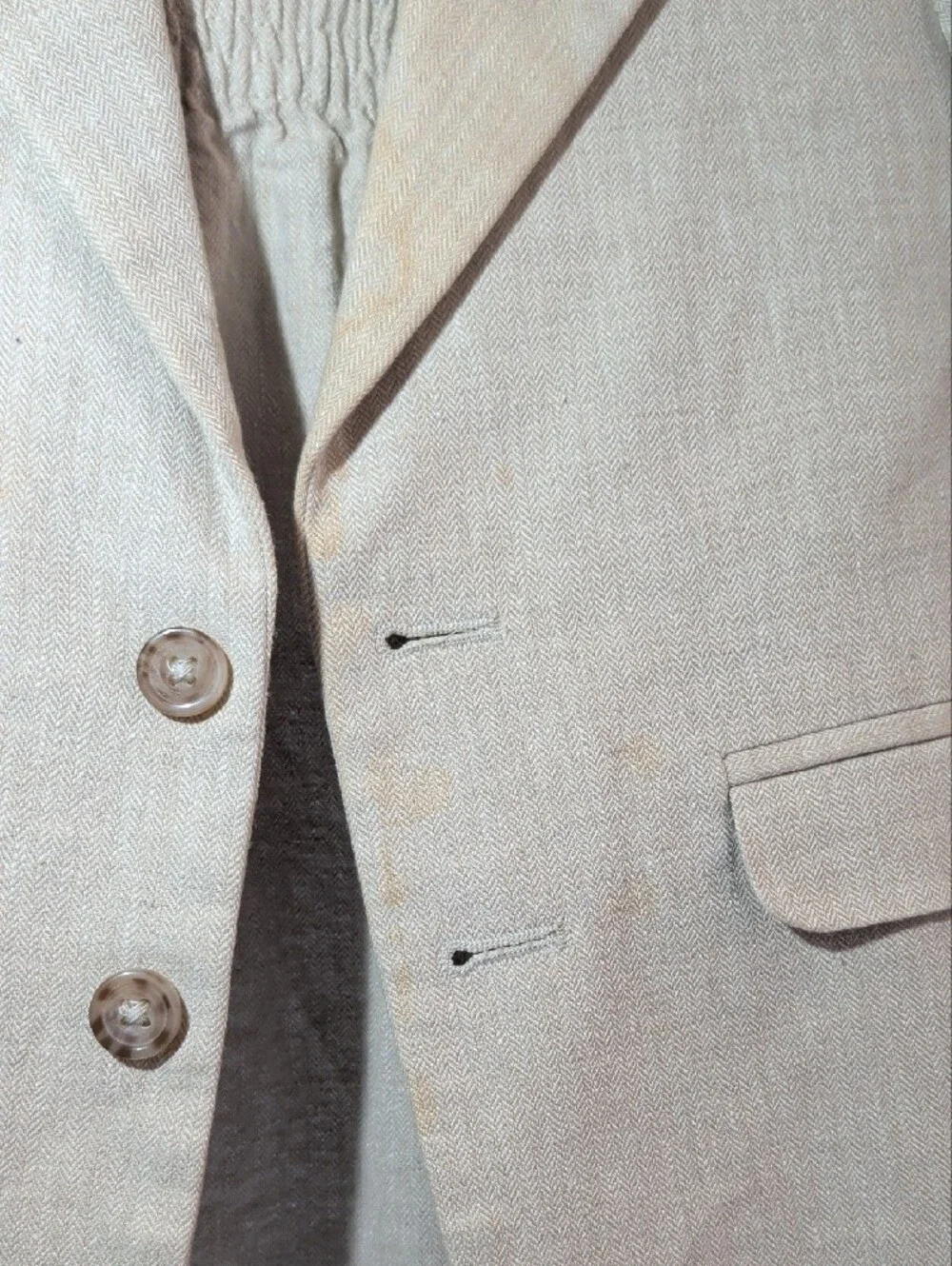 Nautica Linen Blend Beige Boys Suit